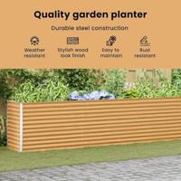 Verhoogde plantenbak 485 x 50 x 68 cm Gegalvaniseerd staal - thumbnail