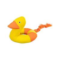 Trixie hondenspeelgoed aqua toy duck on rope - thumbnail