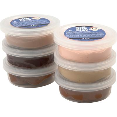 Creativ Company Silk clay, huidskleur, 6dlg. - thumbnail