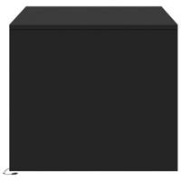 Salontafel met LED-verlichting bewerkt hout zwart - thumbnail