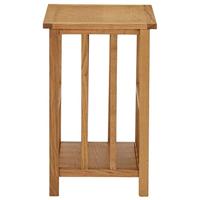Bijzettafel 45x35x55 cm massief eikenhout - thumbnail