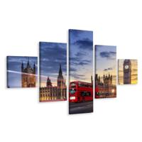 Schilderij - Panorama of Westminster and Big Ben, London premium Print - thumbnail