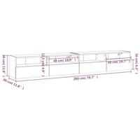 Tv-wandmeubels 2 st 100x30x30 cm bewerkt hout gerookt eiken - thumbnail