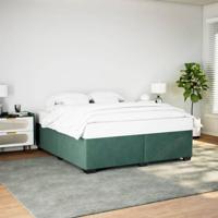 Bedframe zonder matras 200x200 cm fluweel donkergroen - thumbnail