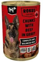 Rokus Chunks Adult hondenvoer rund 415g - thumbnail