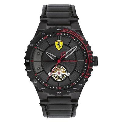 Scuderia Ferrari Mod. Speciale Evo - 830366 - Herenhorloge, Mechanisch (Rood, Zwart, Leer) Scuderia Ferrari Mod. Speciale Evo - 830366 - Herenhorloge, Mechanisch (Rood, Zwart, Leer)