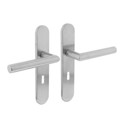 Intersteel Deurkruk Hoek 90° op schild rvs geborsteld