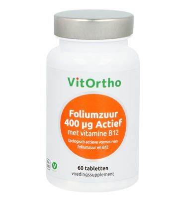 VitOrtho Foliumzuur Actief 400mcg Tabletten 60st