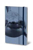 Stifflexible notitieboek Wild Pearl Shark 13 x 21 cm papier blauw - thumbnail