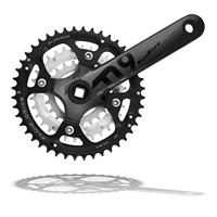 Sturmey-Archer Europa N.V. Sunrace crankstel fcm914 9v 44/32/22 175mm -5mm zw/zilv - thumbnail