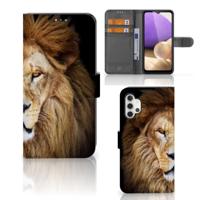 Samsung Galaxy A32 4G | Telefoonhoesje | Met pasjeshouder | Leeuw - thumbnail