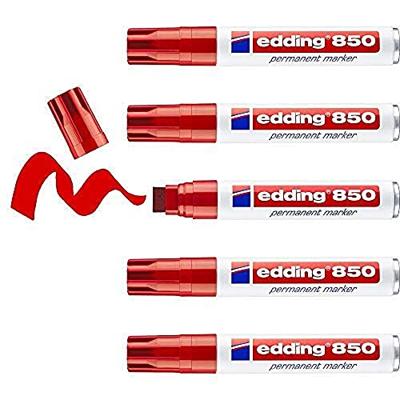 Permanente markeerstift Edding 850 Rood (5 Stuks)