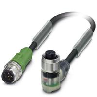 Phoenix Contact 1694651 Sensor/actuator connector, geassembleerd M12 Aantal polen (sensoren): 5 Stekker, recht, Bus, haaks 1.50 m 1 stuk(s) Piece - thumbnail