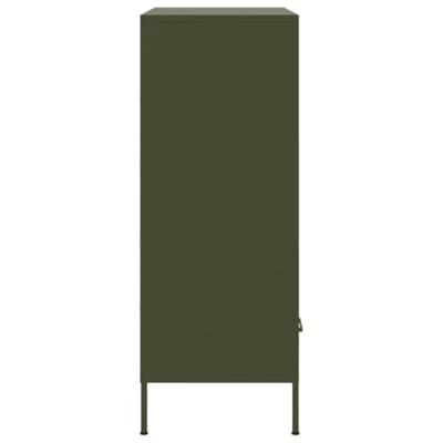 Hoge kast 68x39x101,5 cm staal olijfgroen
