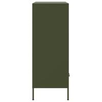 Hoge kast 68x39x101,5 cm staal olijfgroen - thumbnail
