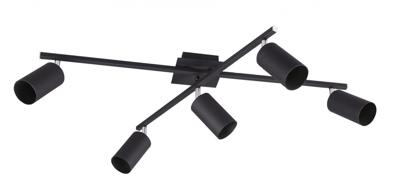 Trio PlafondspotsMarley 5-lichts mat zwart - 612400532