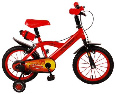 disney cars kinderfiets - jongens - 14 inch - rood - twee handremmen
