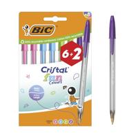 Bic balpen Cristal Fun, geassorteerde kleuren, etui van 6 + 2 gratis - thumbnail