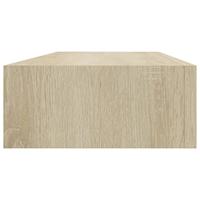 viaXL Wandschap met lade 60x23,5x10 cm MDF eikenkleurig - thumbnail