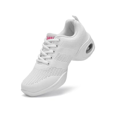 Zachte bodem mesh ademend moderne dansschoenen heightening schoenen voor vrouwen schoenmaat: 35 (876White)