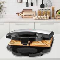 Clatronic ST 3778 sandwich maker 750 W Zwart, Roestvrijstaal - thumbnail