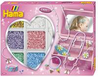 Hama strijkkralenset sieraden maken roze , 2400st. - thumbnail