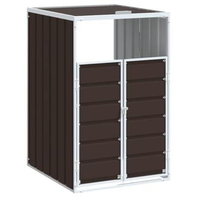 Containerberging voor 1 container 72x81x115 cm staal bruin - thumbnail
