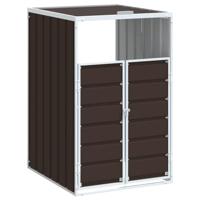 VidaXL Containerberging voor 1 container 72x81x115 cm staal bruin - thumbnail
