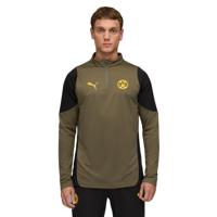 PUMA Borussia Dortmund Trainingstrui 1/4-Zip 2025-2026 Olijfgroen Zwart - thumbnail
