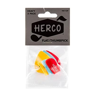 Herco HE113P Flat-Thumbpick duimplectrums (3 stuks) heavy Herco HE113P Flat-Thumbpick duimplectrums (3 stuks) heavy