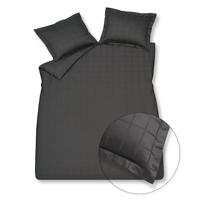 Vandyck Vandyck Home 78 Check 300Tc Dekbedovertrek Lits-jumeaux (240x200/220) off black - thumbnail