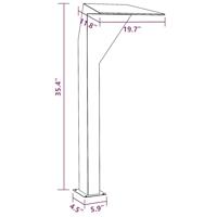 Zwembadfontein 50x30x90 cm roestvrij staal zilverkleurig - thumbnail