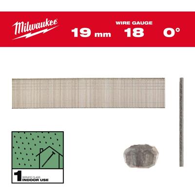 Milwaukee Brads 18 Ga | 19mm | Harsbedekt Gegalvaniseerd | VE=10000 - 4932492550 Milwaukee Brads 18 Ga | 19mm | Harsbedekt Gegalvaniseerd | VE=10000 - 4932492550