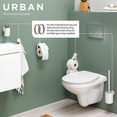 Toiletaccessoireset Tiger Urban Met Toiletborstel, Toiletrolhouder en Handdoekhaak Wit