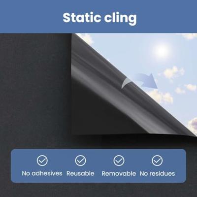 VidaXL Raamfolies 3 st statisch mat pvc zwart