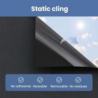 VidaXL Raamfolies 3 st statisch mat pvc zwart - thumbnail