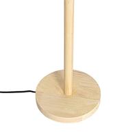 QAZQA Landelijke vloerlamp hout met boucle kap taupe - Mels - thumbnail