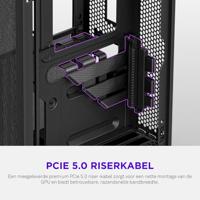 NZXT h2 flow mini tower behuizing (zwart | 2x usb-a | 1x usb-c | tempered glass) - thumbnail