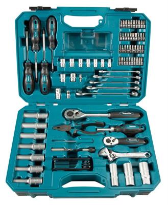 Makita E-08458 Handgereedschapset 87-delig In kunststof koffer Makita E-08458 Handgereedschapset 87-delig In kunststof koffer