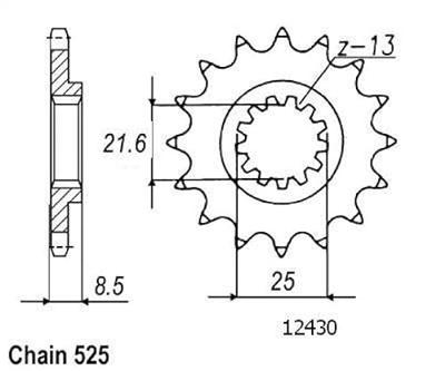 ESJOT Sprocket 525 16z standard