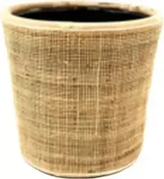 Rotan Drypot Webbing Blond plantenmand 31x29cm - thumbnail