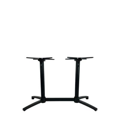 LABEL51 Eetkamertafel Tafelpoot Vouwbaar - Zwart - Metaal - 72 cm - Dubbel