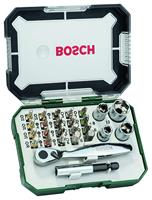 Bosch Accessories Promoline 2607017322 Bitset 26-delig Plat, Kruiskop Phillips, Kruiskop Pozidriv, Inbus, Binnen-zesrond (TX) Incl. ratel - thumbnail