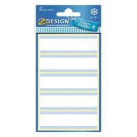 Avery av-59375 z-design diepvriesetiketten 76x22 mm 25 stuks wit/blauw - thumbnail
