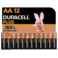 Duracell Plus AA-batterijen (12 stuks) - 1,5V-alkaline batterijen - Gaan tot 100% langer mee - Betrouwbaar voor dagelijks gebruikte apparaten - 0% plastic verpakking - 10 jaar te bewaren - LR6 MN1500 - thumbnail