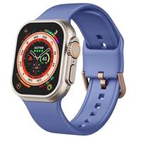 By Qubix - Soft siliconen bandje met gespsluiting - Blauwpaars - Compatible met Apple Watch 38mm / 40mm / 41mm / 42mm - Compatible Apple watch bandjes - thumbnail