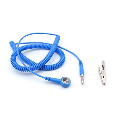 Quadrios ESD-aardingskabel 3.60 m Drukknop 10 mm, Stekker, Krokodilklem