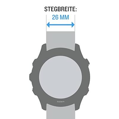 Garmin QuickFit Hologebandje (26mm), geschikt voor geselecteerde fēnix-, epix-, Descent-, D2-, Instinct-, Forerunner- en Tactix series smartwatches, Originele accessoire, Silicone, Whitestone