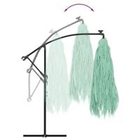 VidaXL Parasol met stalen paal 290x290x238 cm groen - thumbnail