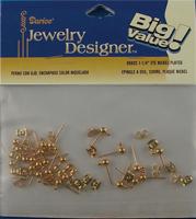 Darice • oorstekers 4mm goud 24st. - thumbnail